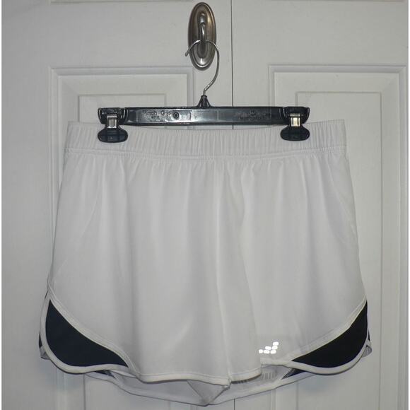 bcg Pants - BCG Women's 2-in- 1 Moisture Wicking Running Shorts in White/Black Small $30